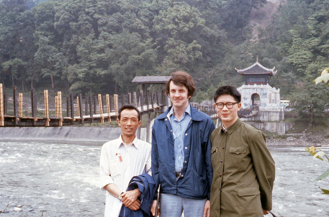 With Tourism Officials in Dujiangyan