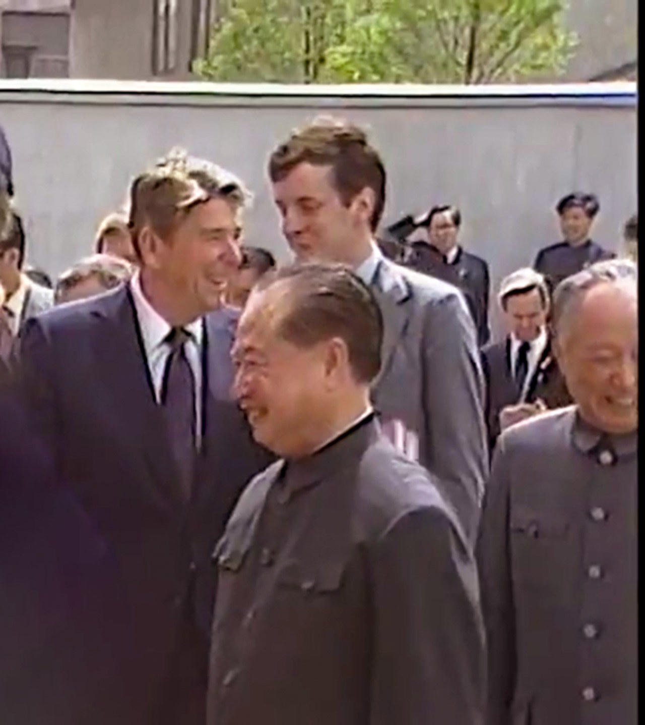 Reagan Visits Hongqiao Elementary School in Shanghai
