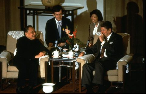 Reagan and Deng meet in Beijing