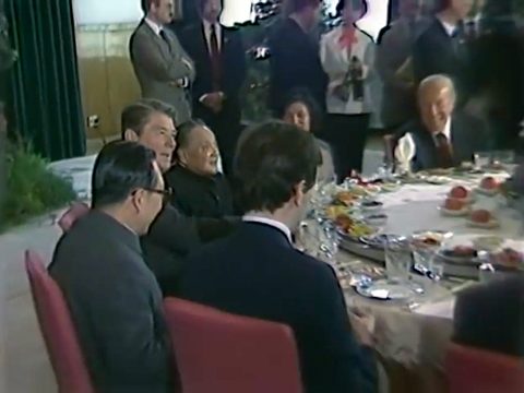 Reagan and Deng working lunch